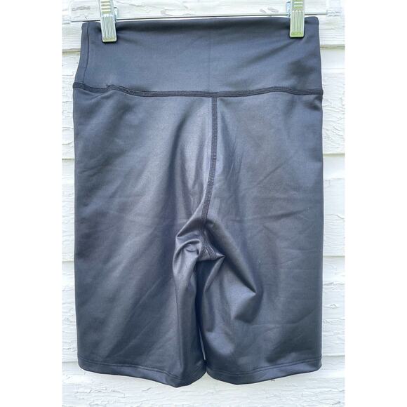 Abercrombie & Fitch Pants - Abercrombie & Fitch Faux Leather Bike Shorts Womens XS Black Stretch Shiny